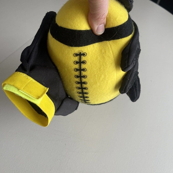 Vtg 1993 Surehands Yellow Plush Football Black Gloves Frankitoys Hook Loop Patch - Picture 12 of 12